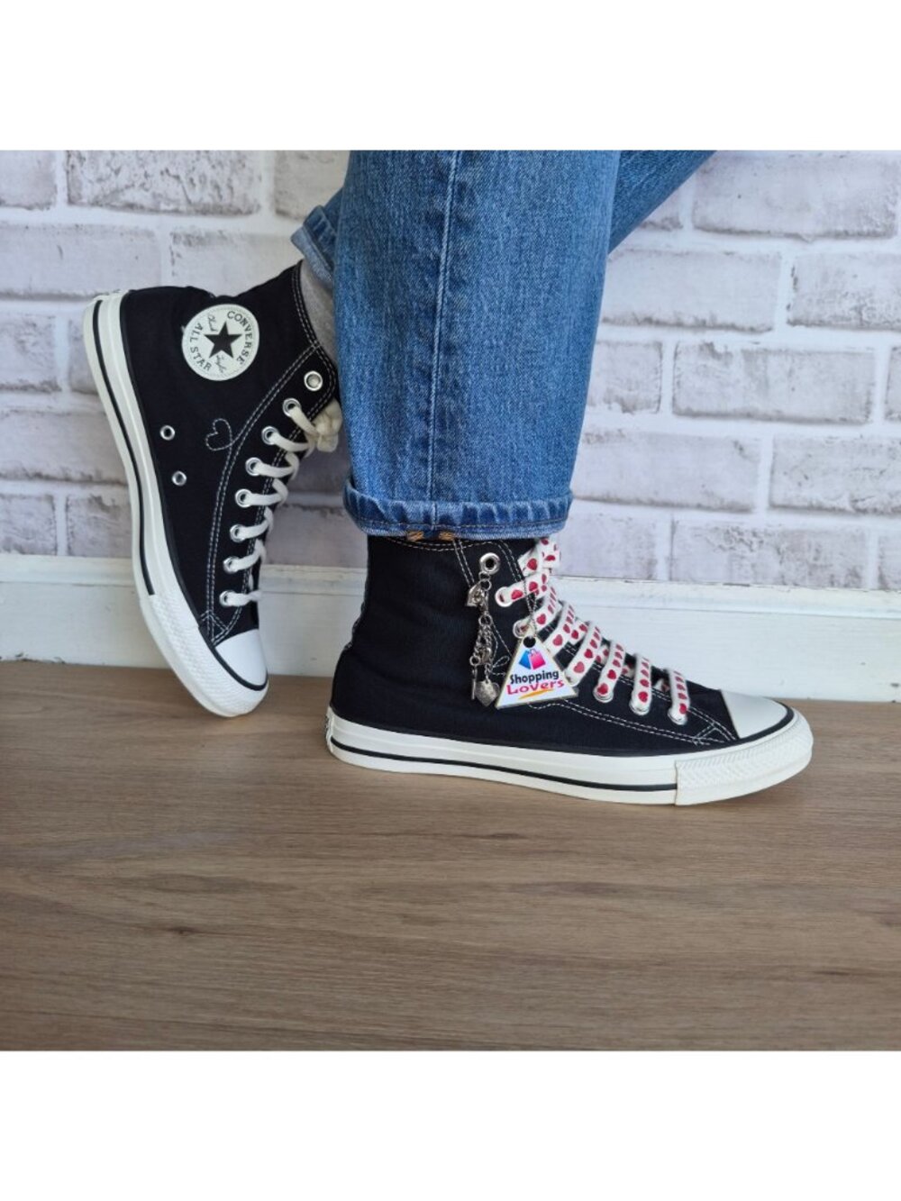 ⭐Converse Chuck Taylor Valentine's Day Sz 9 Womens shoes Sneaker Black A19056C - Picture 6 of 11